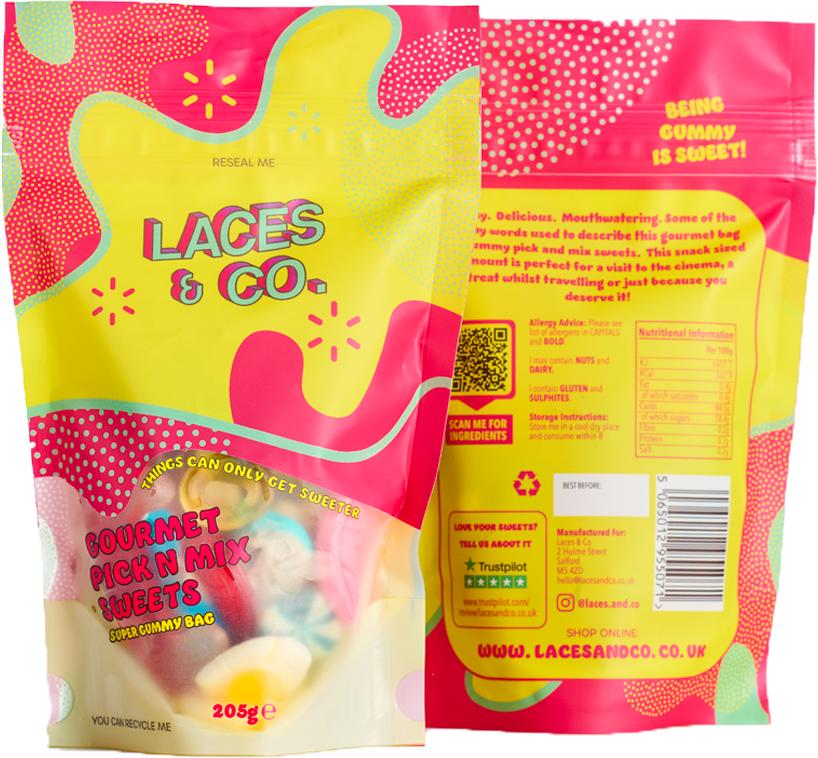 Bag Laces Raspberry T1 BUBS Raspberry And Liquorice Foam Skulls Bag (Ve) – Laces & Co