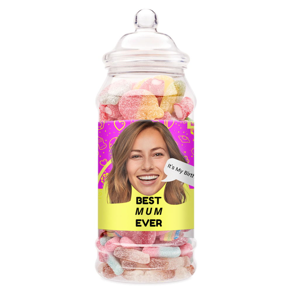 Best Mum Sweets Face Jar