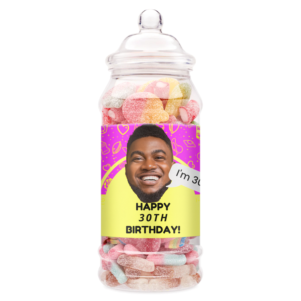 Birthday Sweets Face Jar