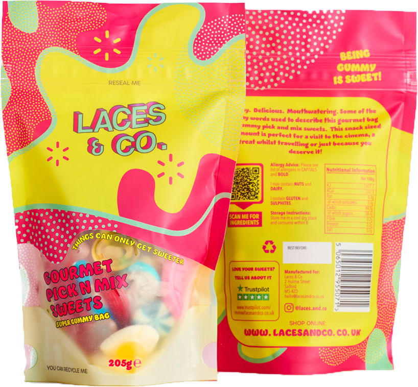 Super Gummy Snack Sized Sweets Bag - 205g